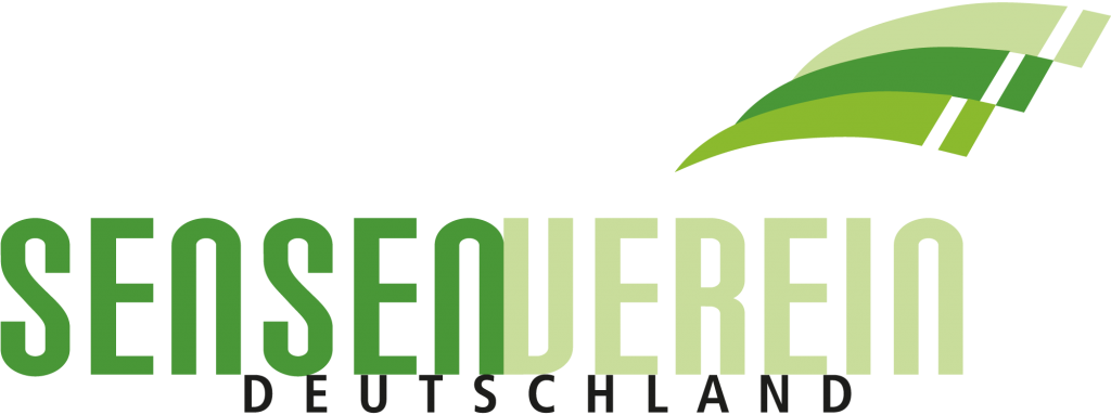 Sensenverein Deutschland Schriftzug mit Logo in Grüne Farben